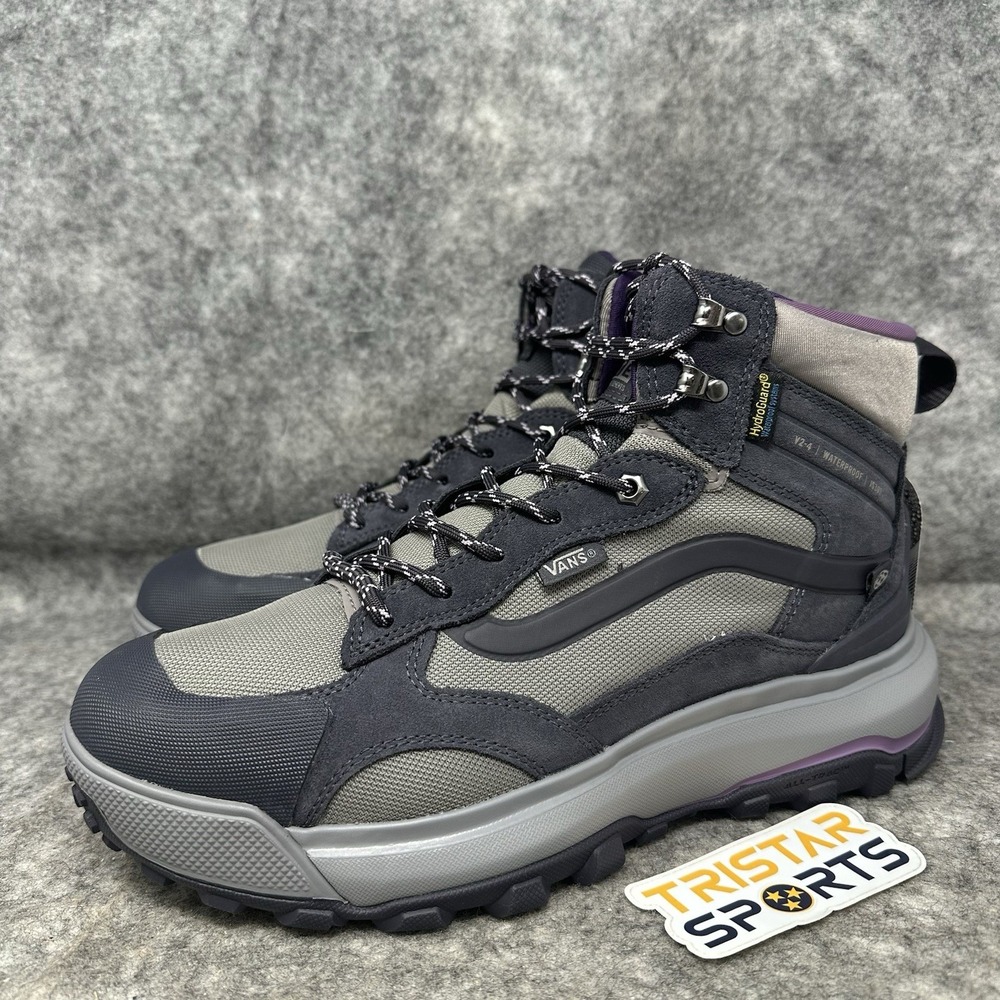 Vans Crestline MTE Shoes Mens Size 9 Dark Grey Purple Waterproof Sneaker Boots